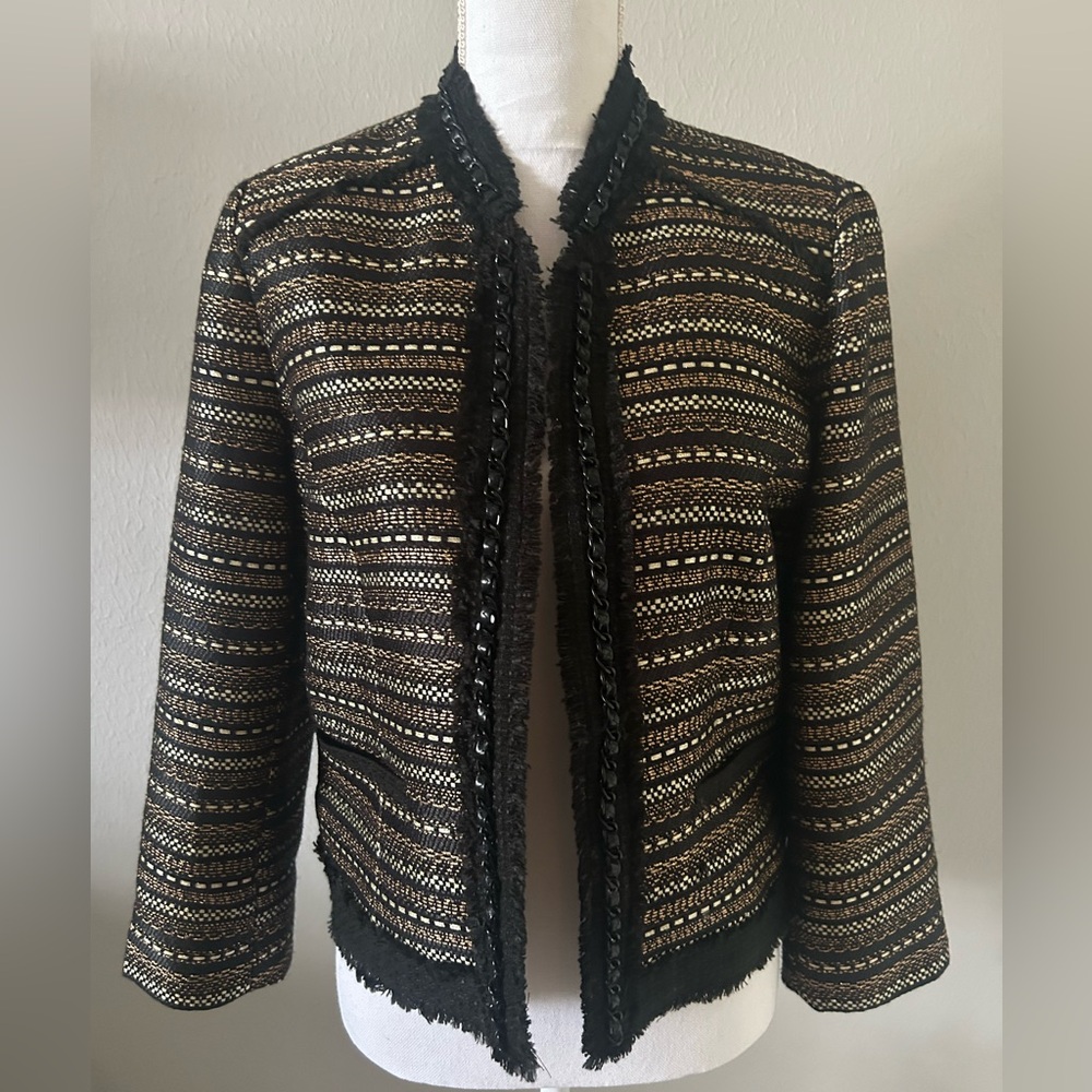 Chicos Black Metallic Blazer